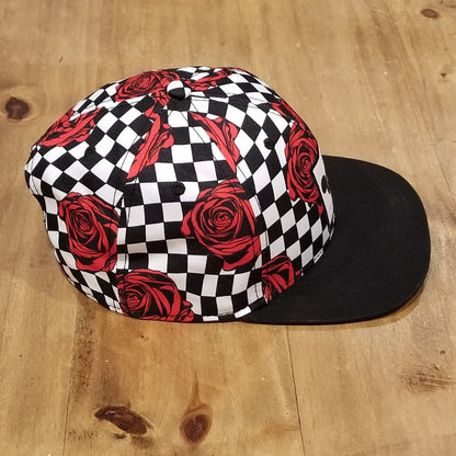 Disney Neff Hat Cap Snapback Checker Rose AOP Allover Skater Skateboarding