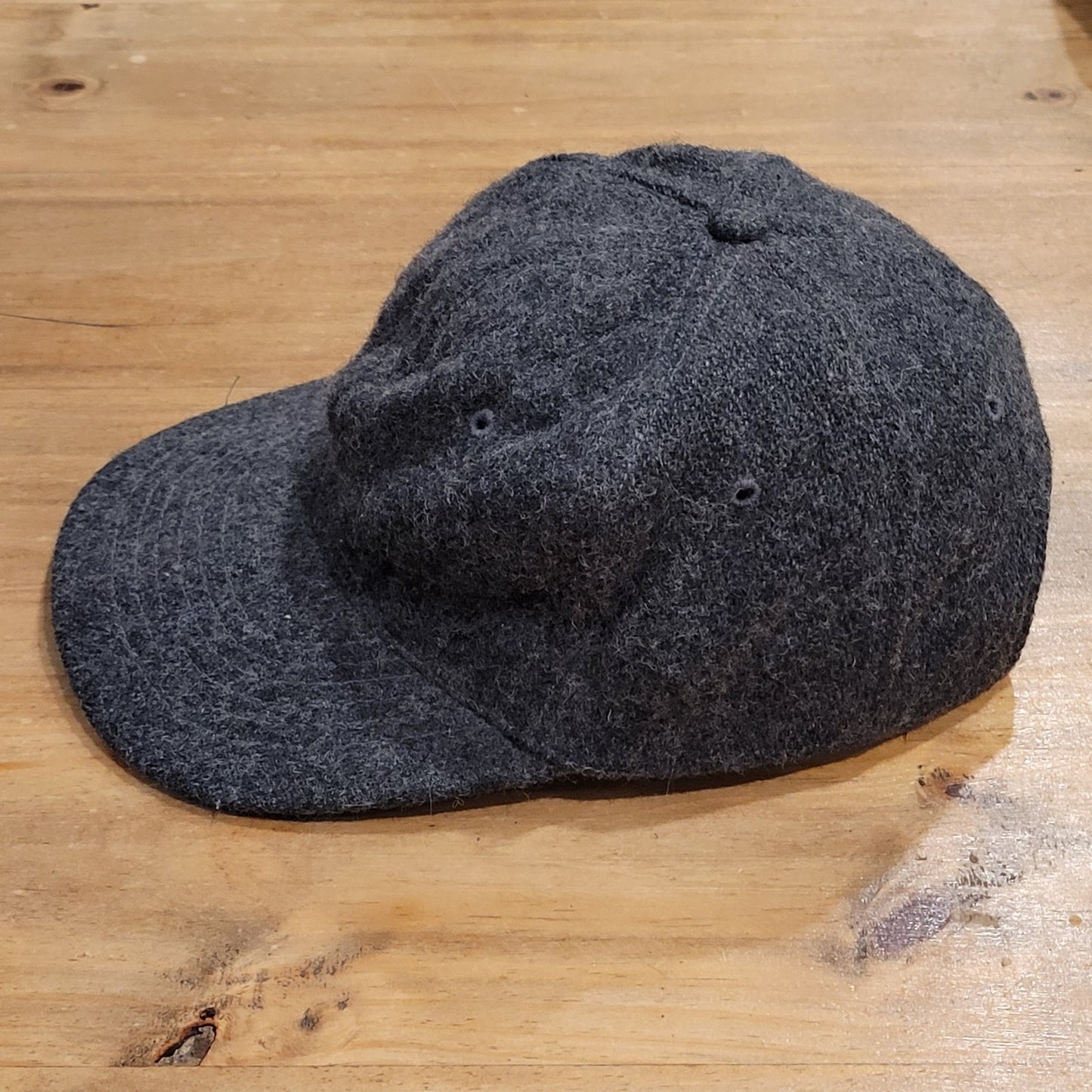Vintage J. Crew Hat 90s Gray Wool Union Made USA One Size Adjustable