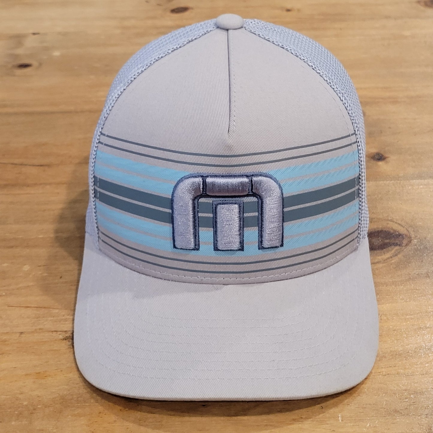Travis Mathew Hat Size S/M Flex Stretch Fitted Golf Mesh Back Striped Golfer
