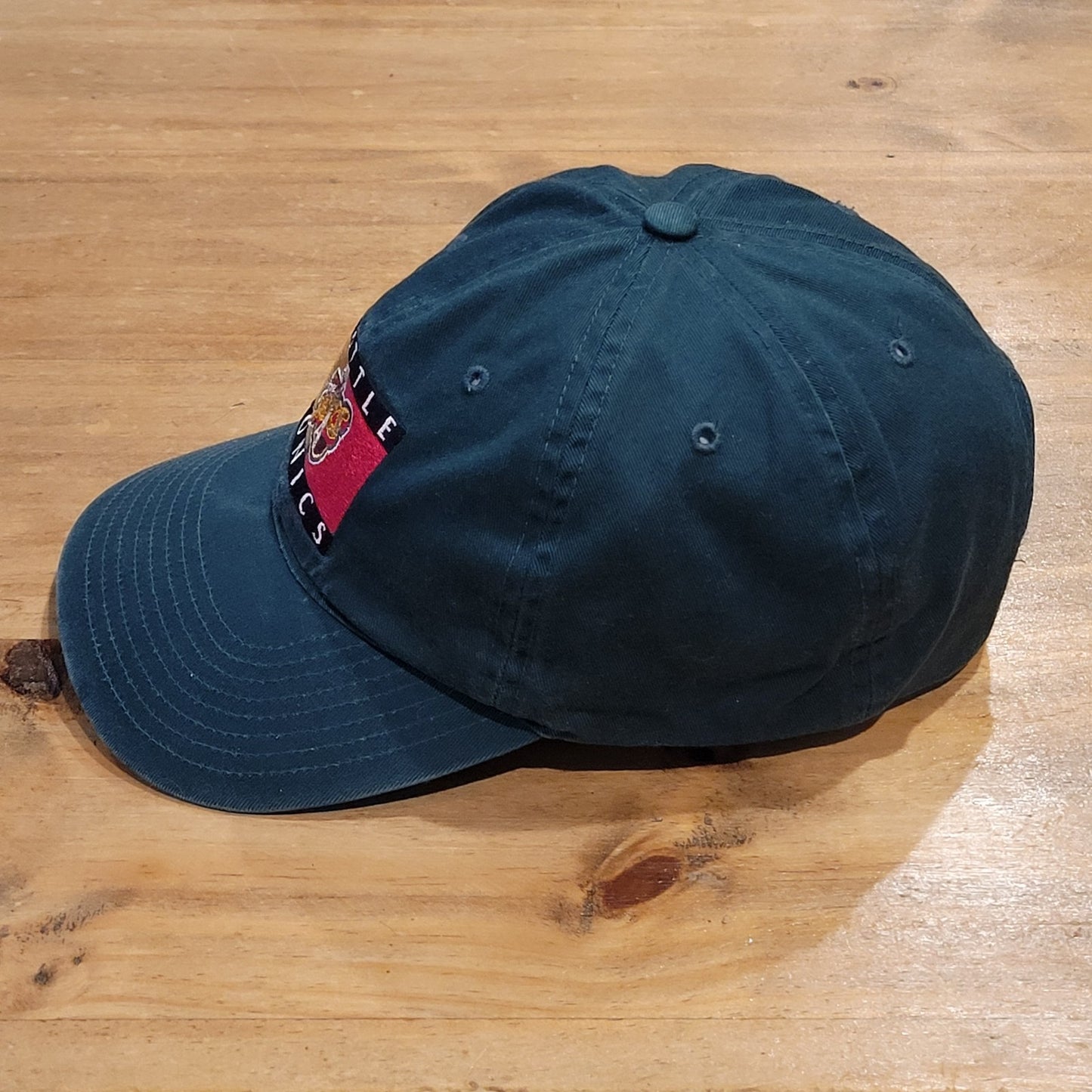 Vintage Seattle Supersonics Hat Green Dad Cotton Strap Back 90s Y2K One Size NBA