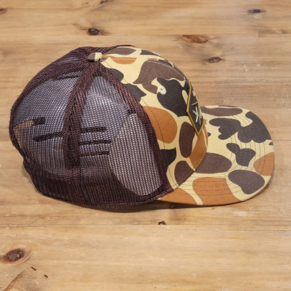 Fierce 901 Hunting Hat Snapback Duck Camo Trucker Brown Fish Deer Patch One size