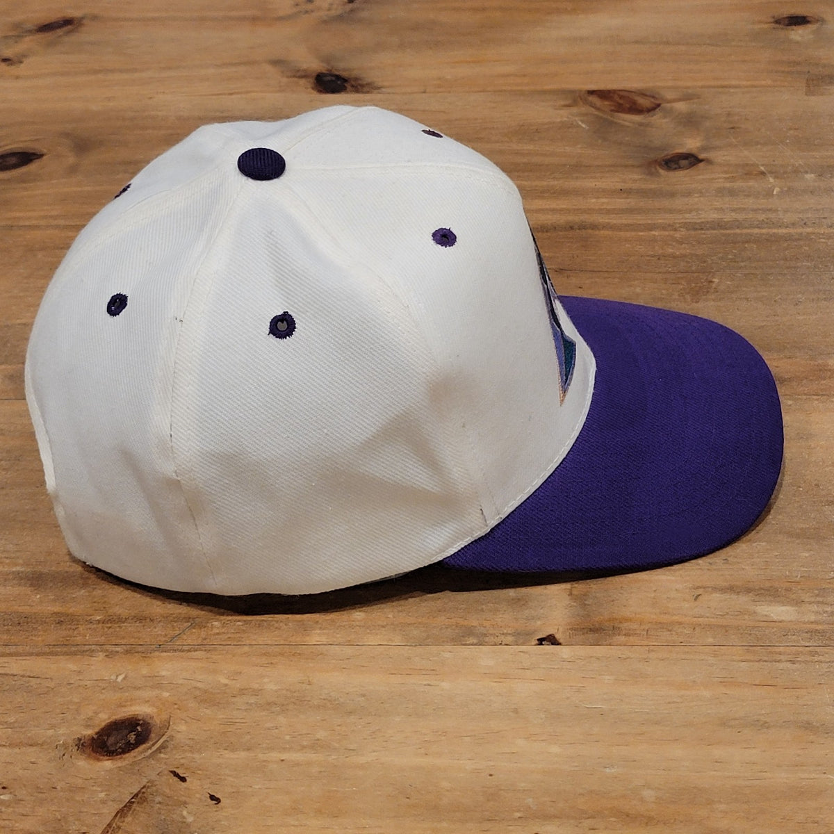 Vintage Arizona Diamondbacks Hat Snapback White Purple A Logo Wool Blend MLB