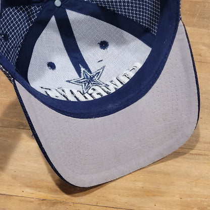 Vintage Dallas Cowboys Hat Strap Back Logo Athletic Grid Pro Line One Size 90s