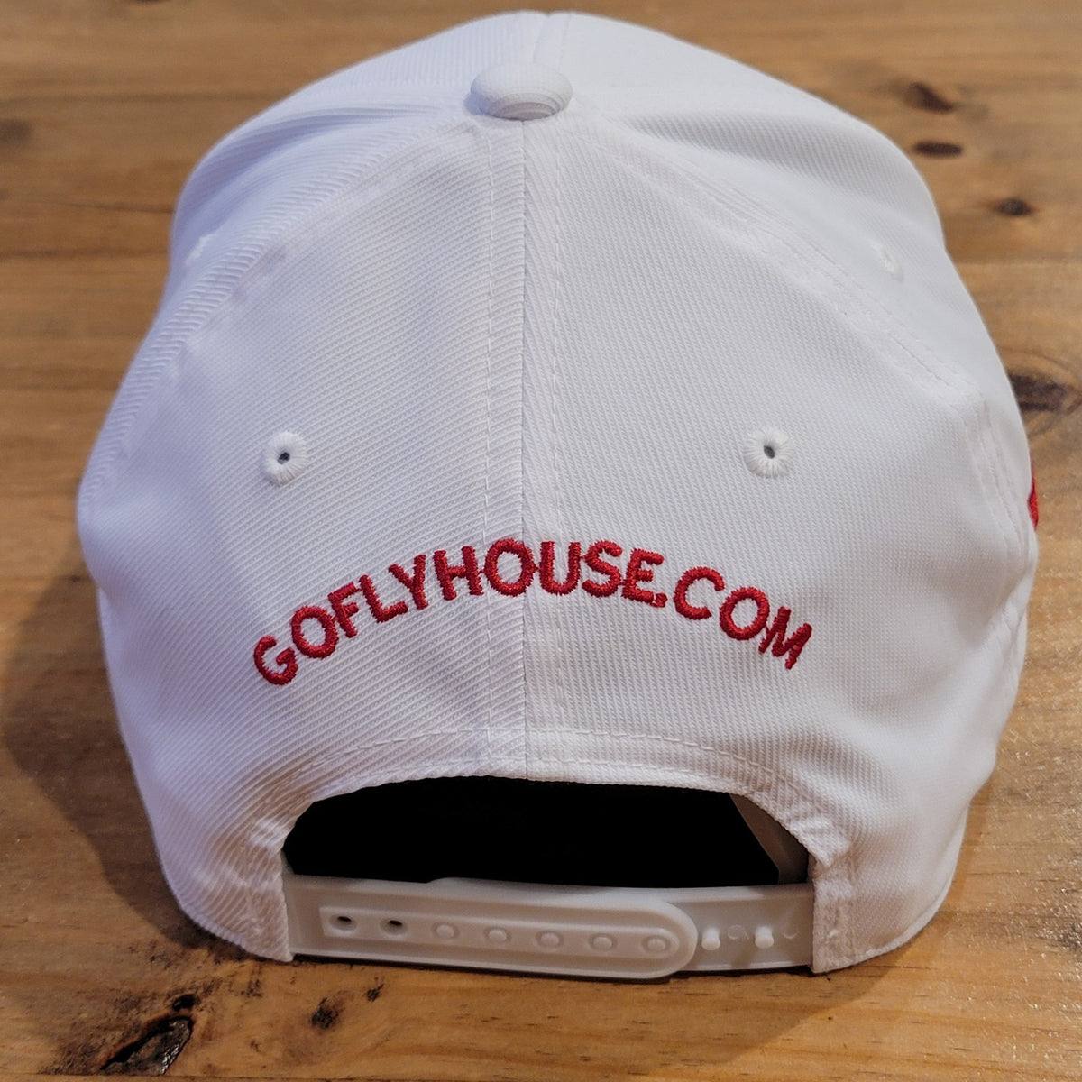 G/Fore Flyhouse Hat Snapback White Spell Out Golf  Gfore Upside Down Backward