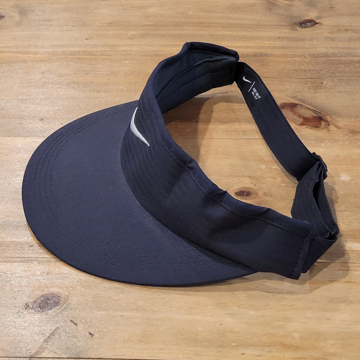 Nike Golf High Rise Visor Hat Cap Dri-Fit Black White Swoosh One SIze