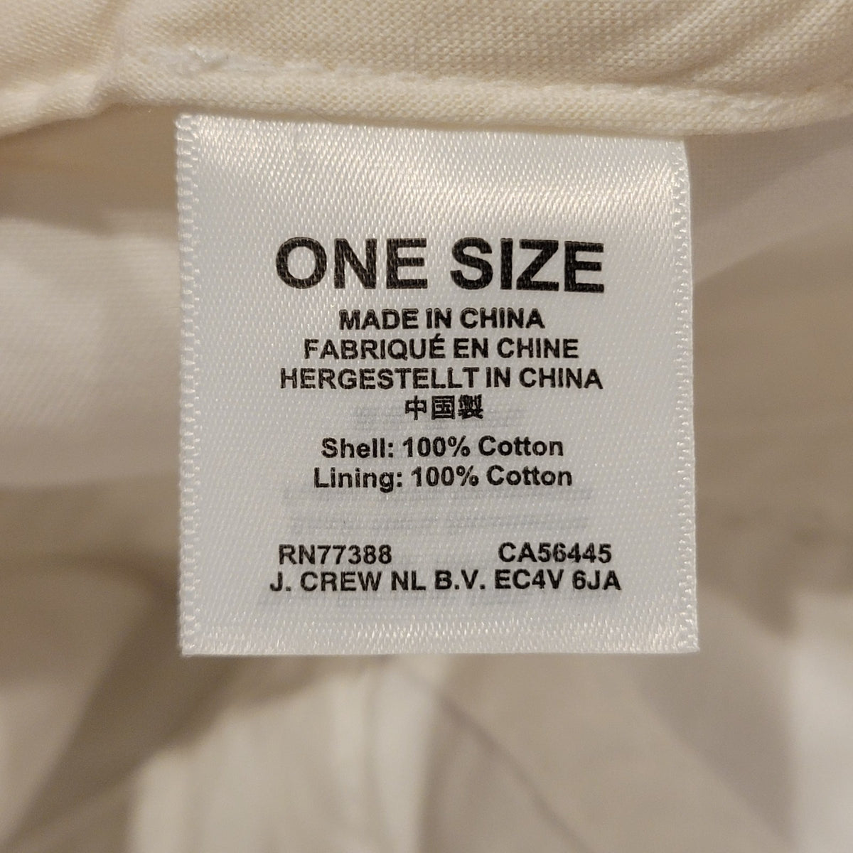 J. Crew Hat Cap Strap Back White Cotton Dad Spell Out One Size Adjustable