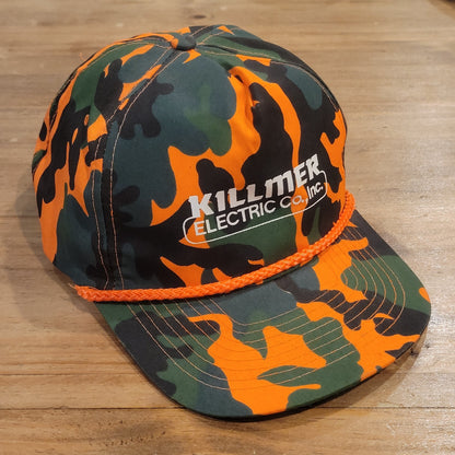 Vintage Hunting Hat Blaze Camo Camouflage Cobra Killmer Electric Rope 80s 90s