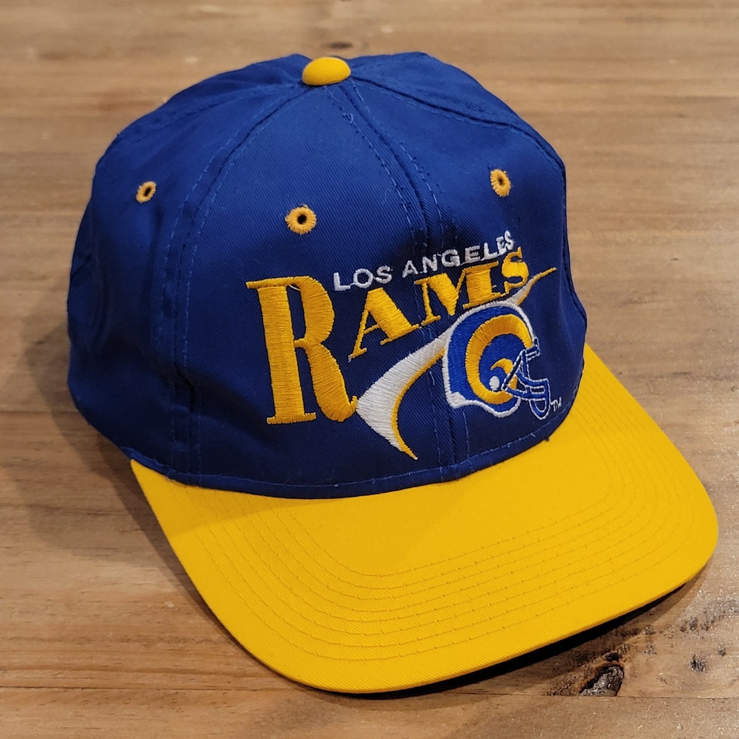 Vintage Los Angeles Rams Hat Snapback Drew Pearson Twill NFL Football 90s Blue