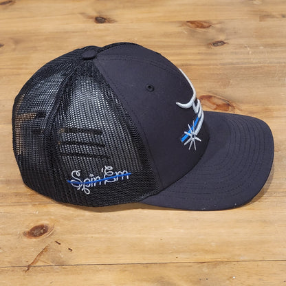 Spin Em Rodeo Hat Snapback Trucker Mesh Back Cowboy Western Bull Riding