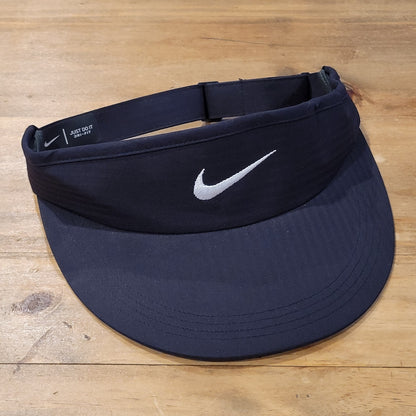 Nike Golf High Rise Visor Hat Cap Dri-Fit Black White Swoosh One SIze