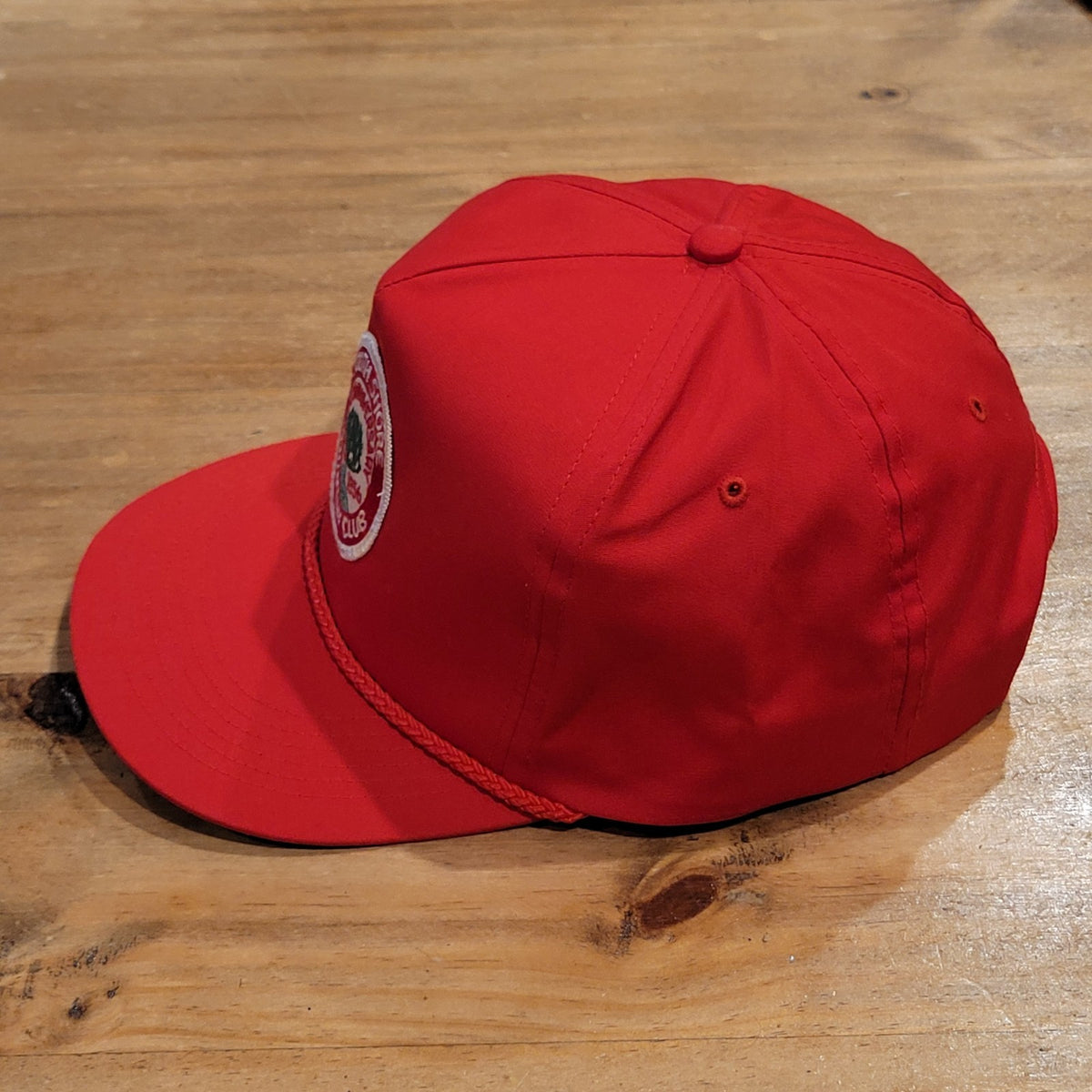 Vintage South Shore Country Club Hat Snapback Red Rope Patch Golf Hingham MA