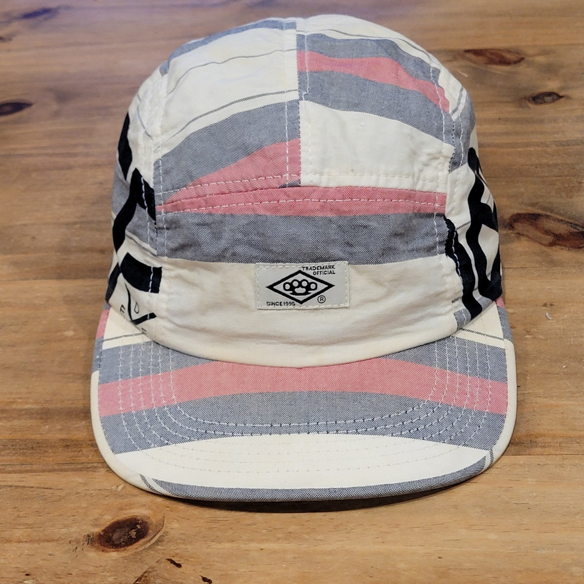 10 Deep 5 Panel Hat Cap Strap Back Adjustable Spell Out Patch One Size