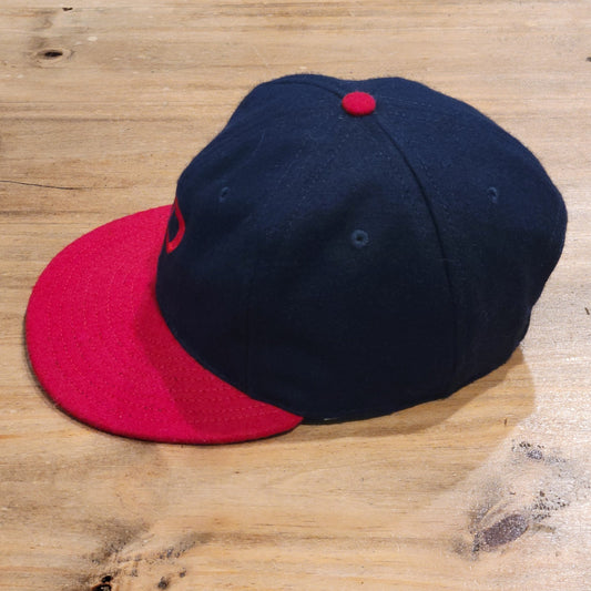 Ebbets Field Flannels Portland Beavers Hat Wool Strap Back Made USA Blue Red P