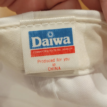 Vintage Team Daiwa Hat Snapback 80s 90s Fishing Reel White Rope One Size