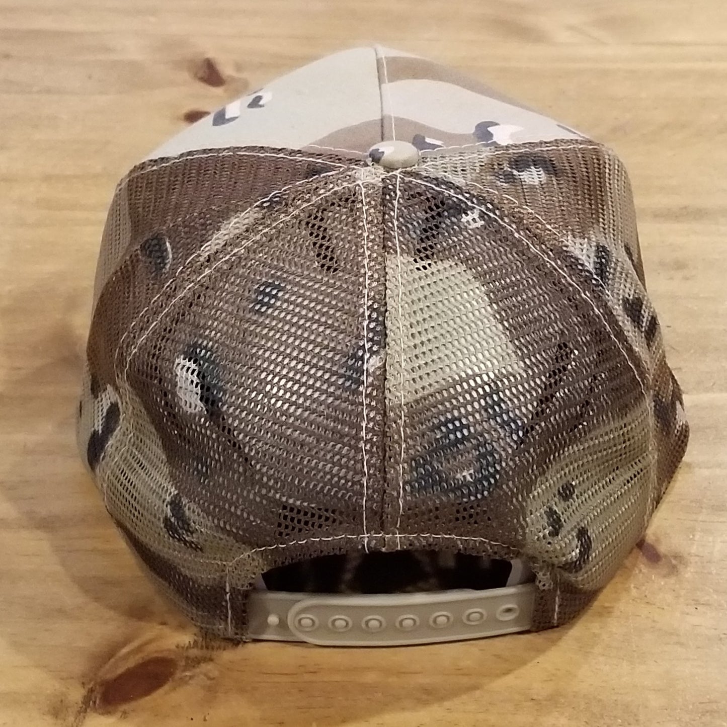 Vintage Desert Storm Hat Trucker Sand Camo Camouflage Star Victory Military