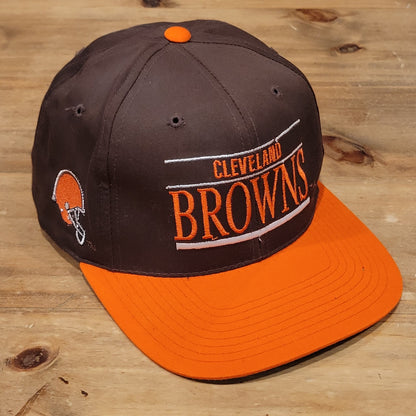 Vintage Cleveland Browns Hat Cap Snapback 3 Bar ANNCO 90s NFL Football Twill