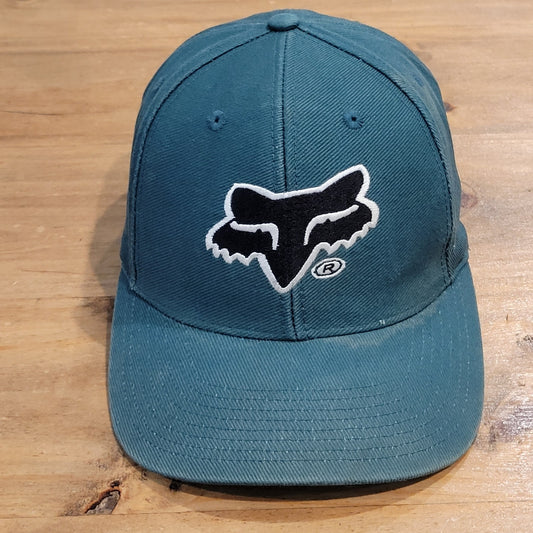 Vintage Fox Racing Hat Snapback Green One Size Motorcycle Race Bike Y2K