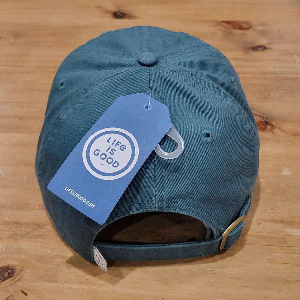 Life Is Good Hat Cap Strap Back Green One Size Chill Vintage Oval Design Dad