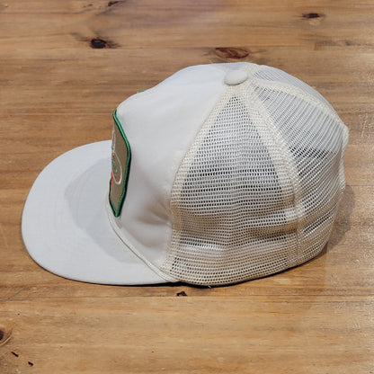 Vintage Waimea Falls Park Hawaii Trucker Hat Snapback White Patch 80s