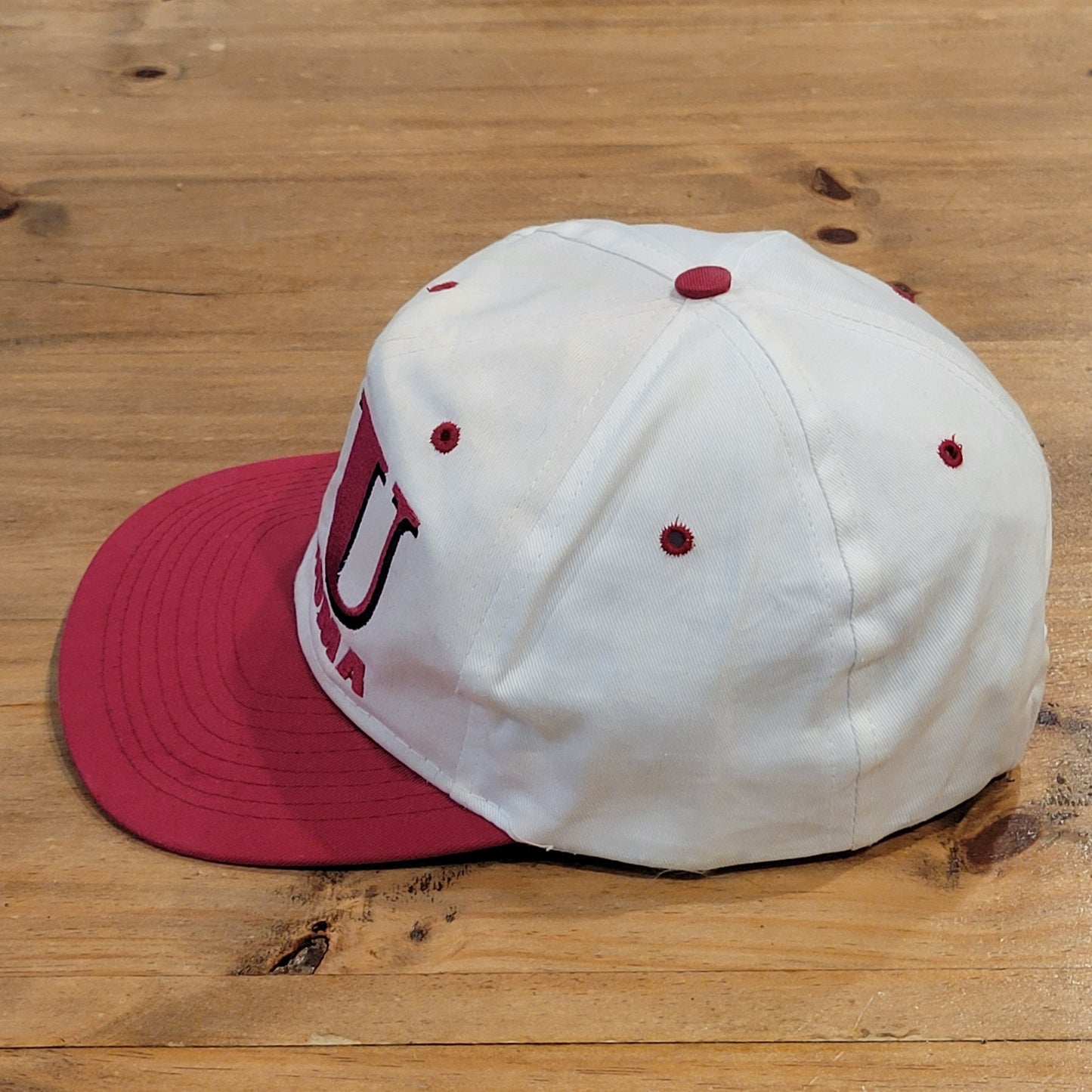 Vintage Oklahoma Sooners OU Hat Snapback 90s Logo 7 Competitor Retro White