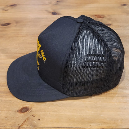 Vintage Fasteners Inc Nut & Bolt Trucker Hat Black Construction Building