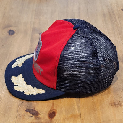 Vintage American Airlines Safety First Trucker Hat Scramble Eggs 80s Jet Plane