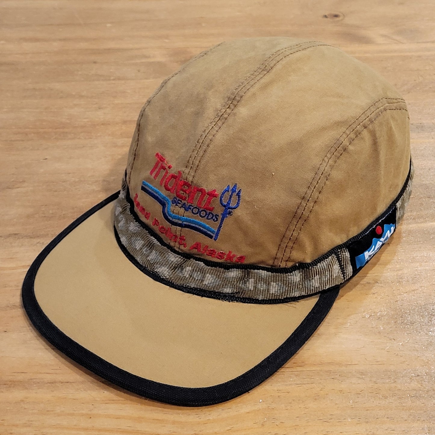 Trident Seafoods Kavu Hat Size M Adjustable Brown Canvas Sand Point Alaska