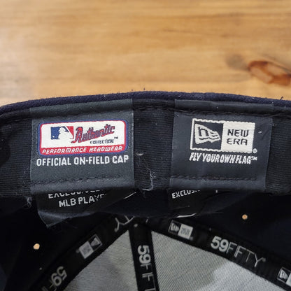 New York Yankees Hat New Era Size 7 3/8 Fitted 59Fifty On Field MLB Baseball