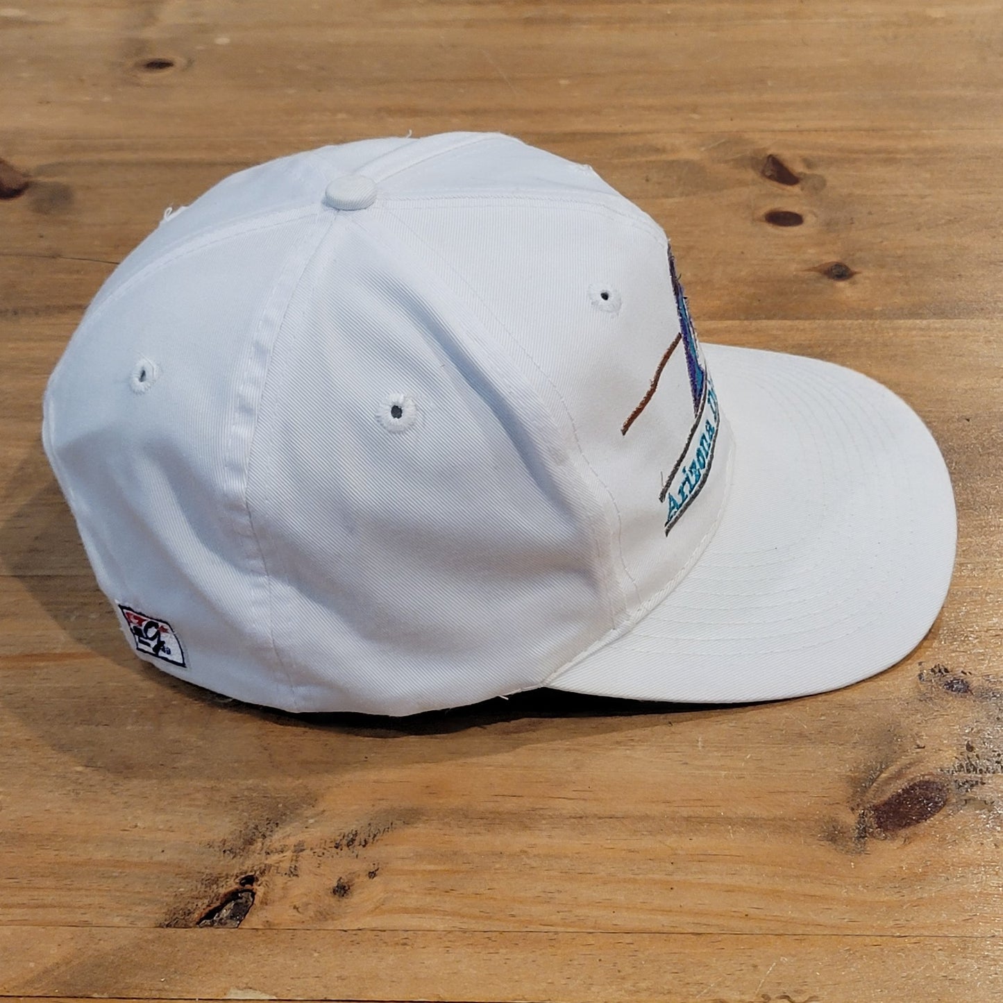Vintage Arizona Diamond Backs Hat Snapback White 3 Bar The Game 90s Twill MLB