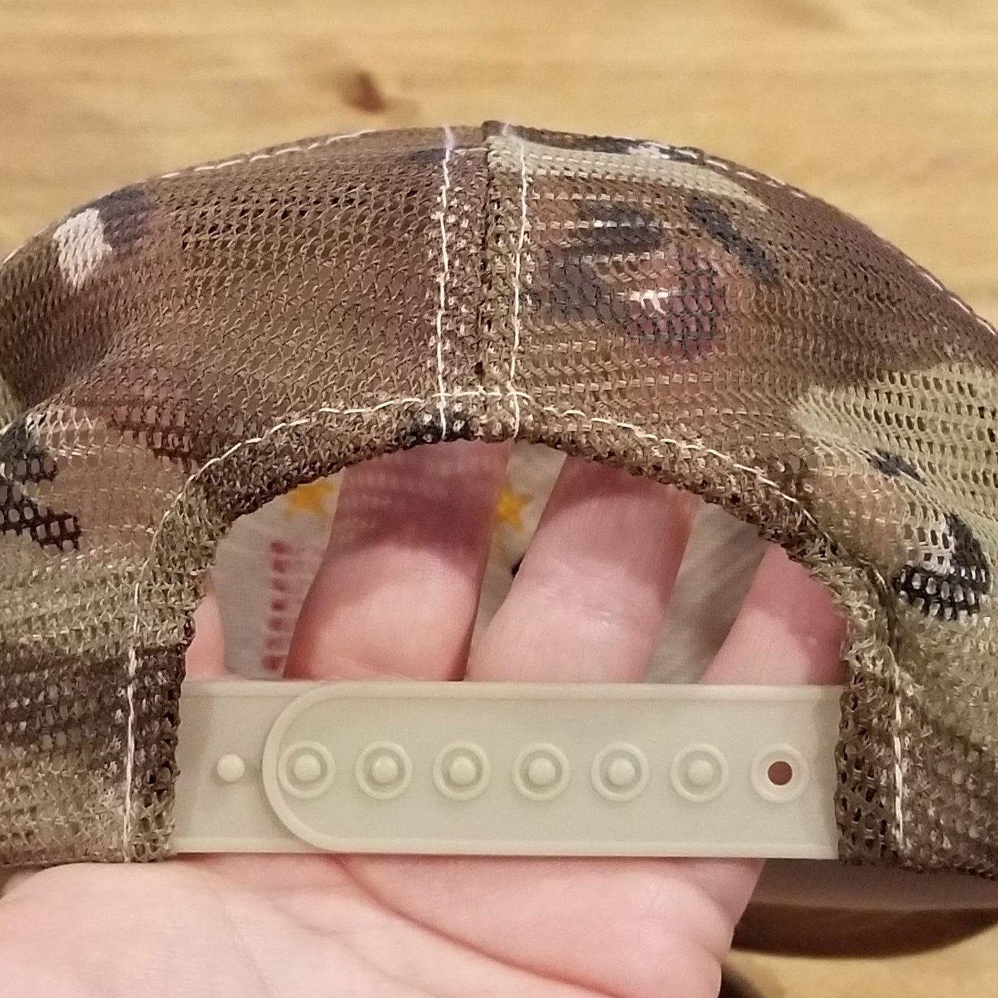 Vintage Desert Storm Hat Trucker Sand Camo Camouflage Star Victory Military
