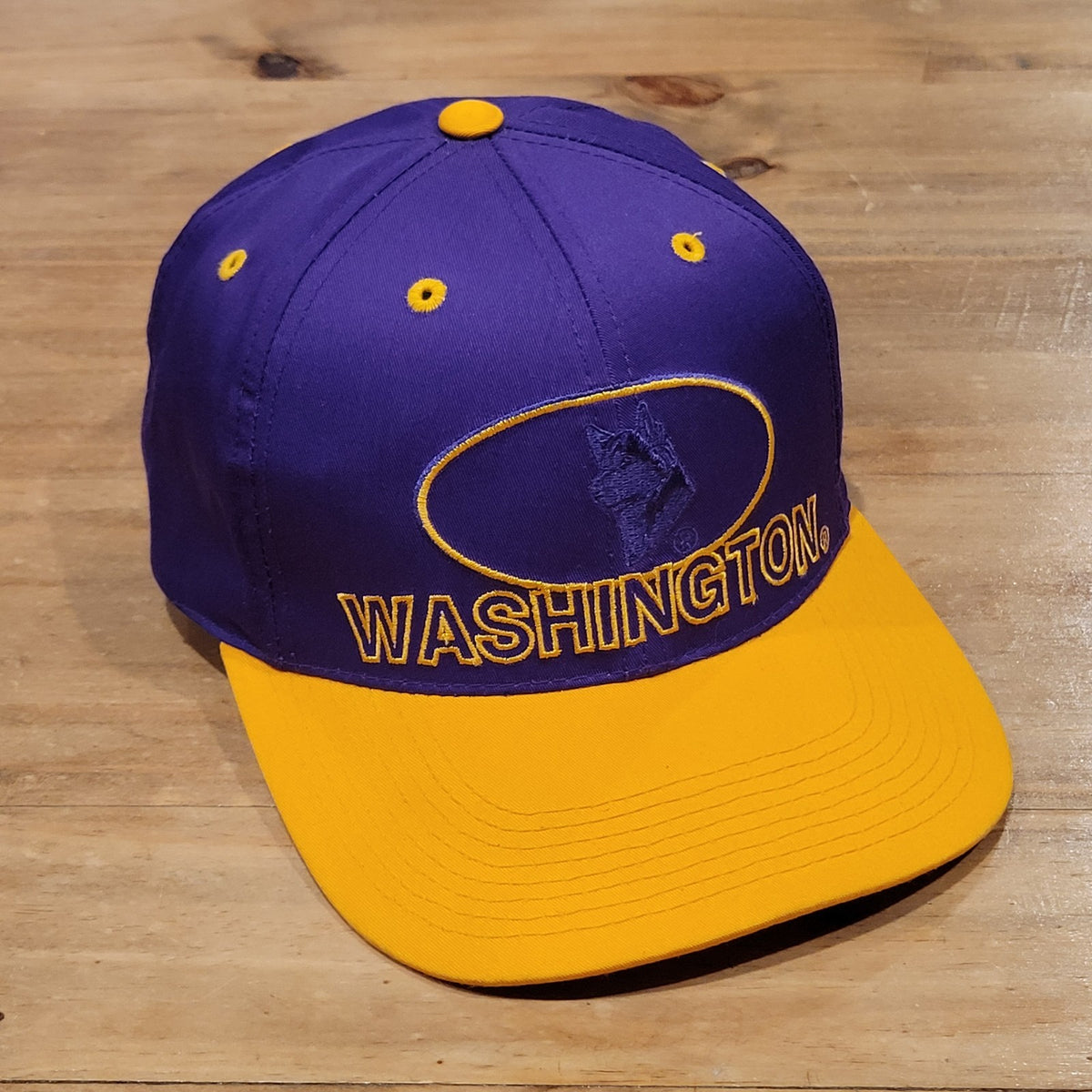 Vintage Washington Huskies Hat Snapback Purple 90s College Football Twill
