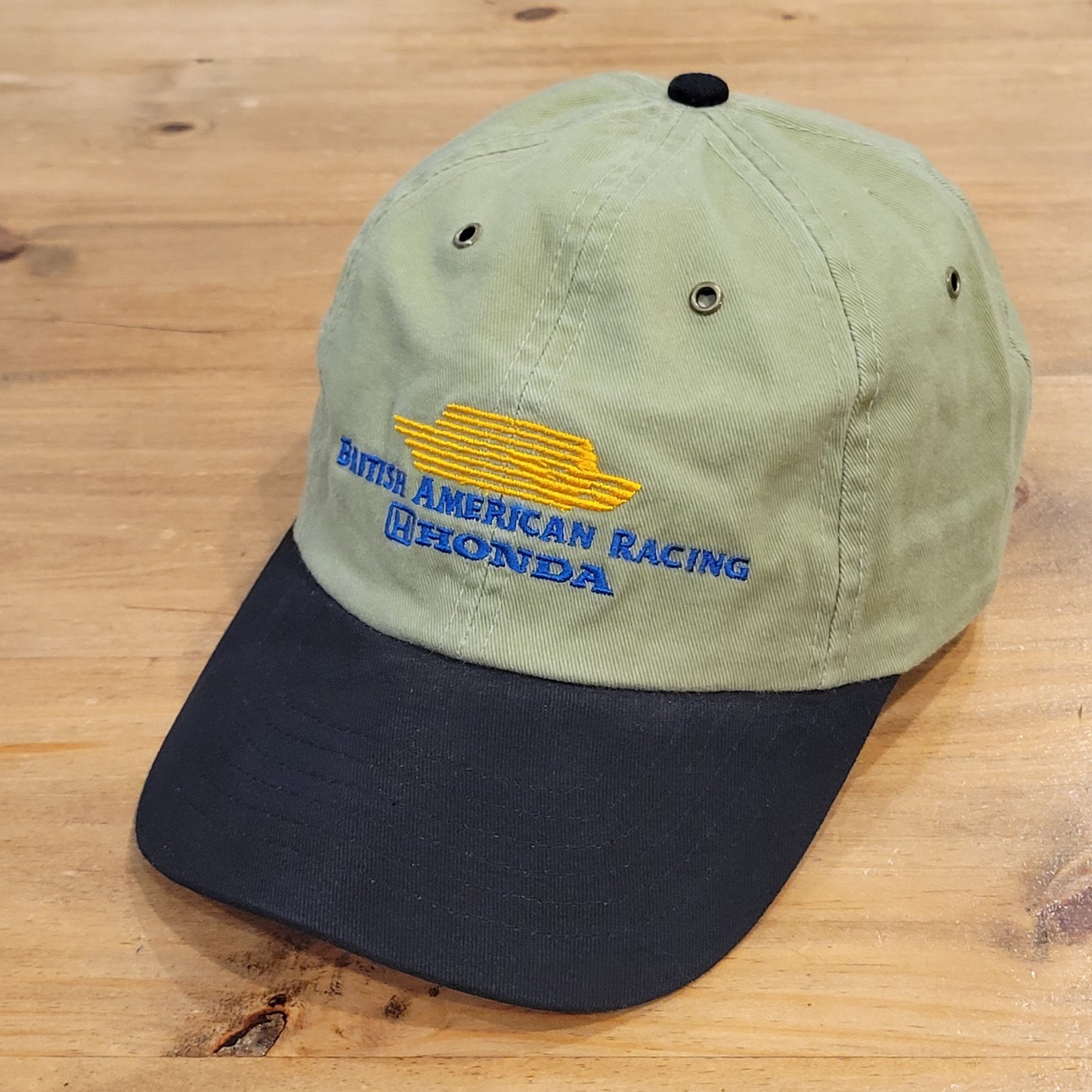 Vintage Honda British American Racing Hat Strap Back Green F1 Constructor