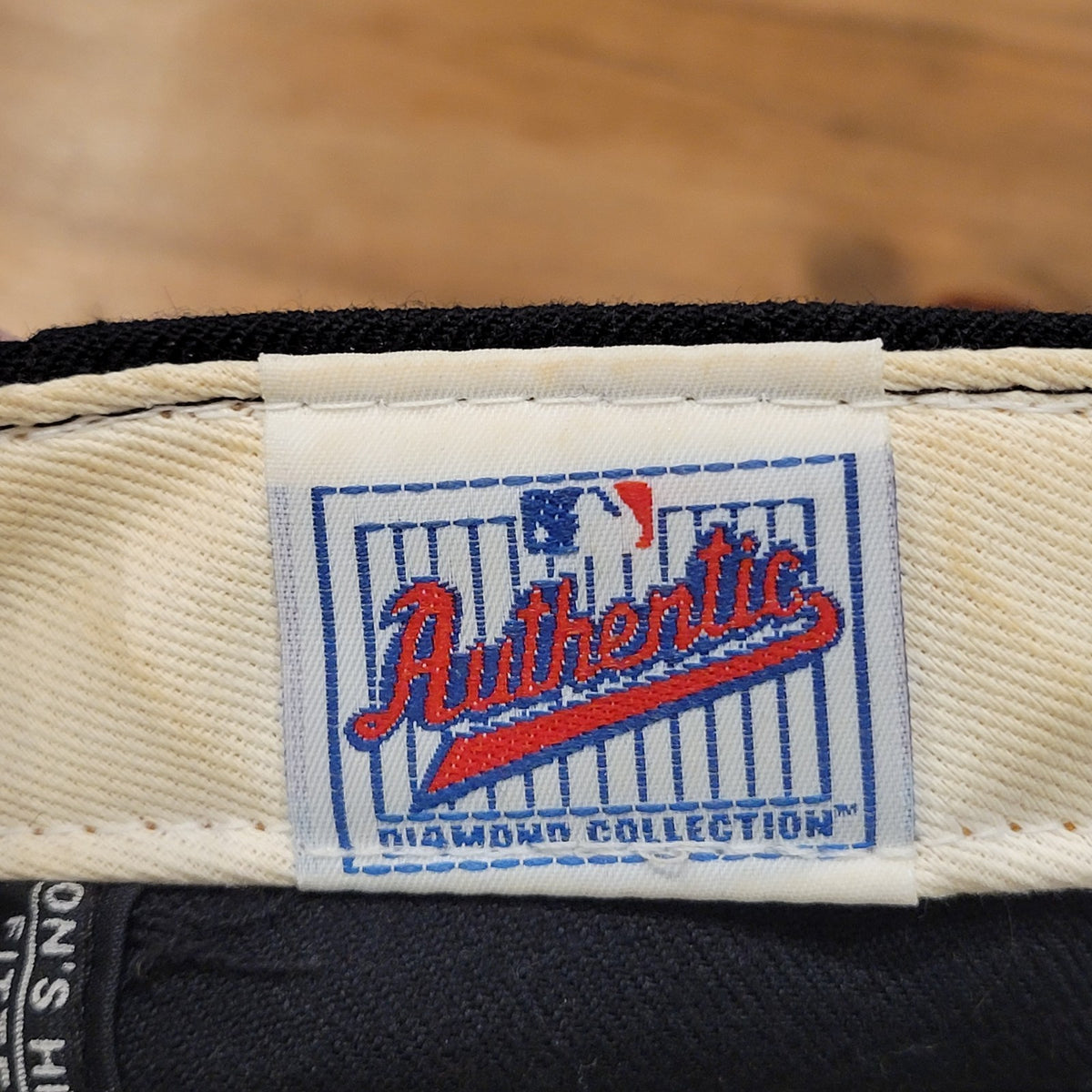 Vintage New York Mets Hat New Era 7 1/2 5950 Black Wool Authentic Made USA