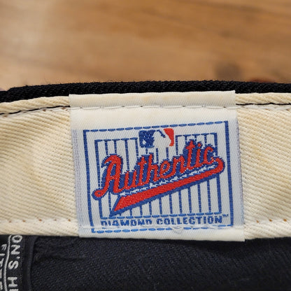 Vintage New York Mets Hat New Era 7 1/2 5950 Black Wool Authentic Made USA