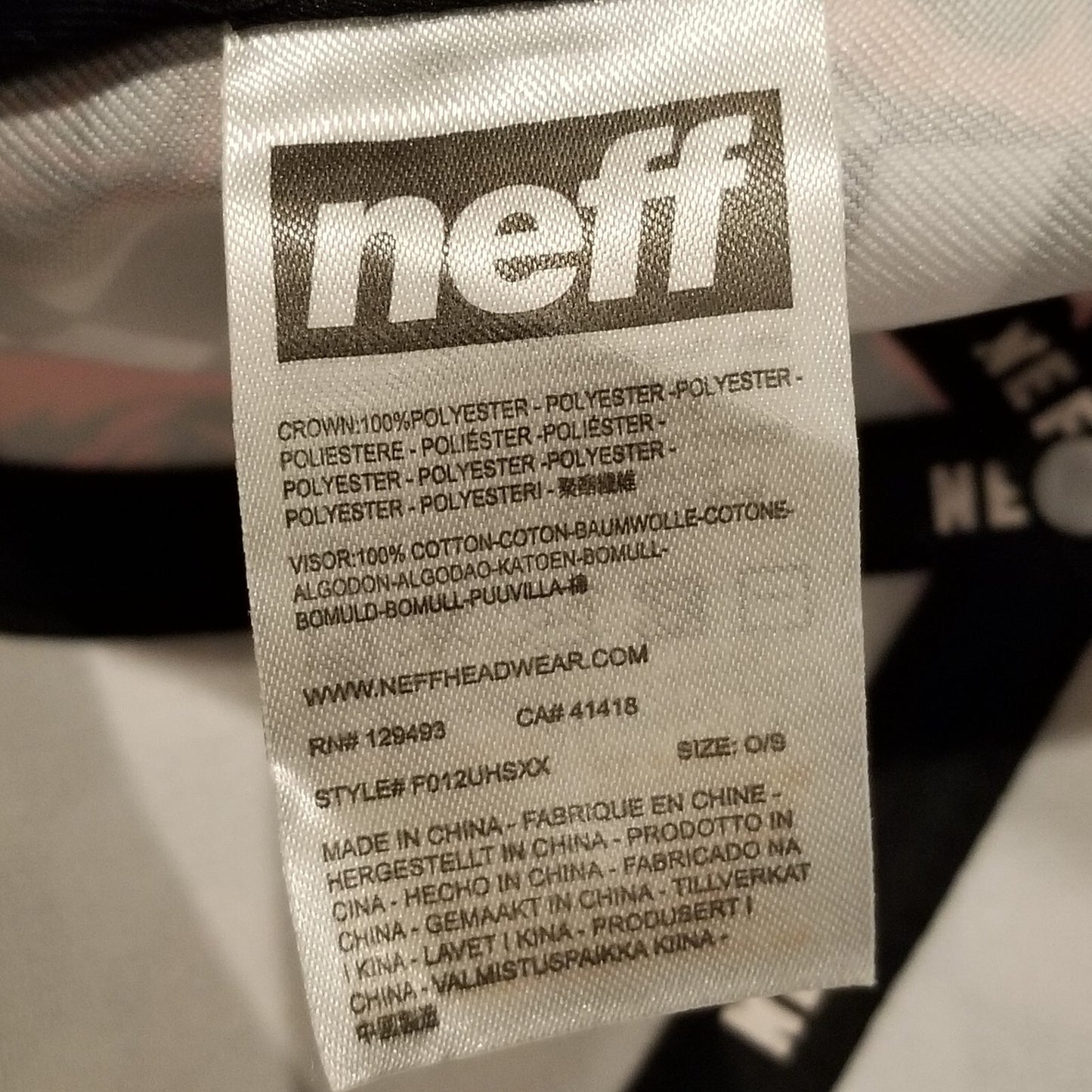 Disney Neff Hat Cap Snapback Checker Rose AOP Allover Skater Skateboarding
