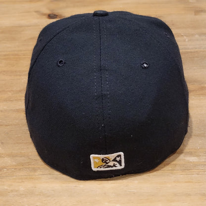 West Virginia Power Hat New Era Size 7 3/8 Fitted MiLB Baseball Black Made USA
