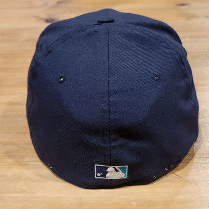 Vintage Seattle Mariners Hat New Era Size 7 1/2 Diamond Pro Wool Made USA 5950