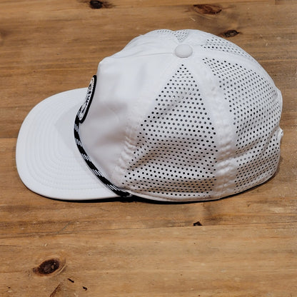 Good Good Golf Hat Cap Snapback White Rope Patch Flexible Bill Golfer One Size