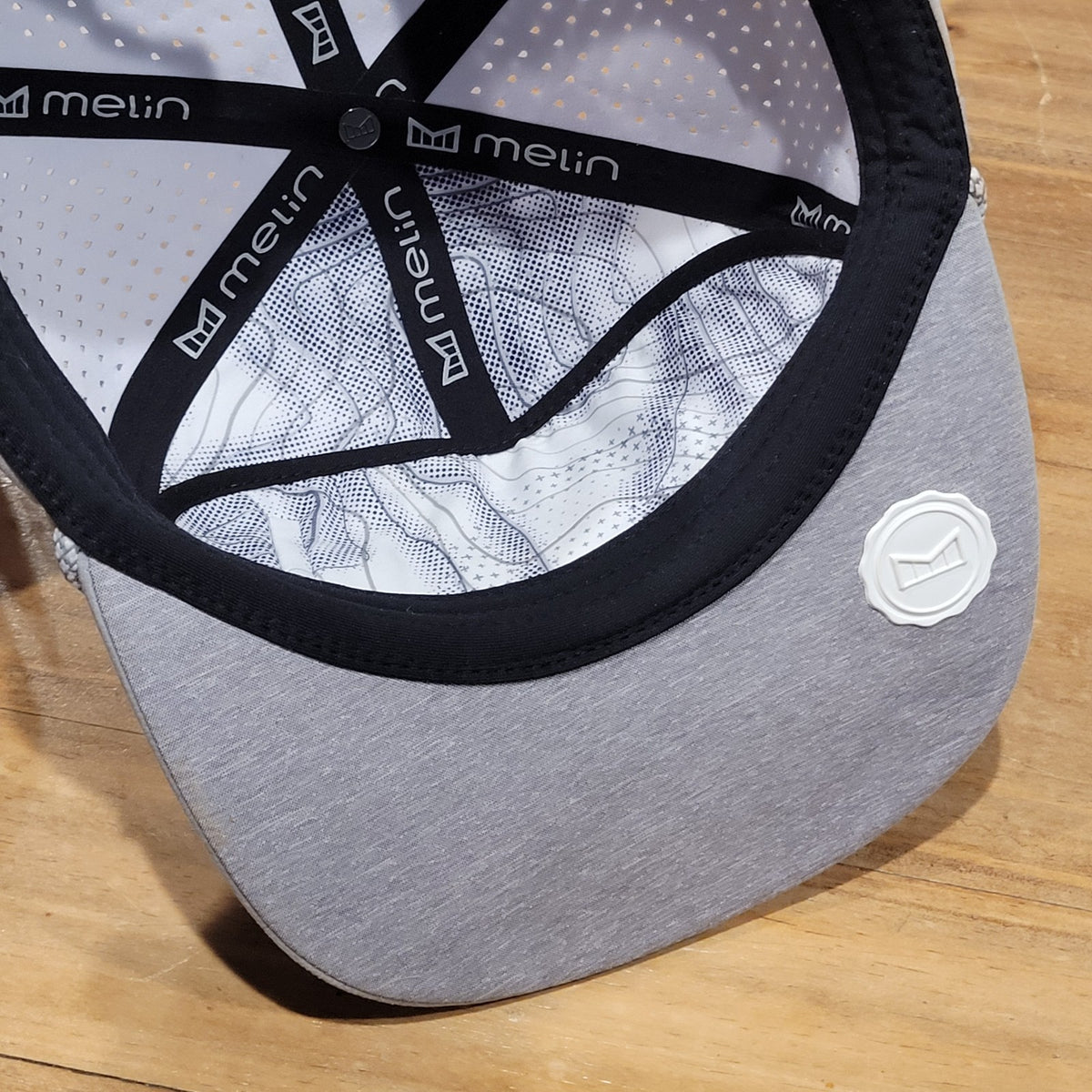Melin Hydro Coronado Hat Snapback Rope Gray Stash Pocket Pouch CL size