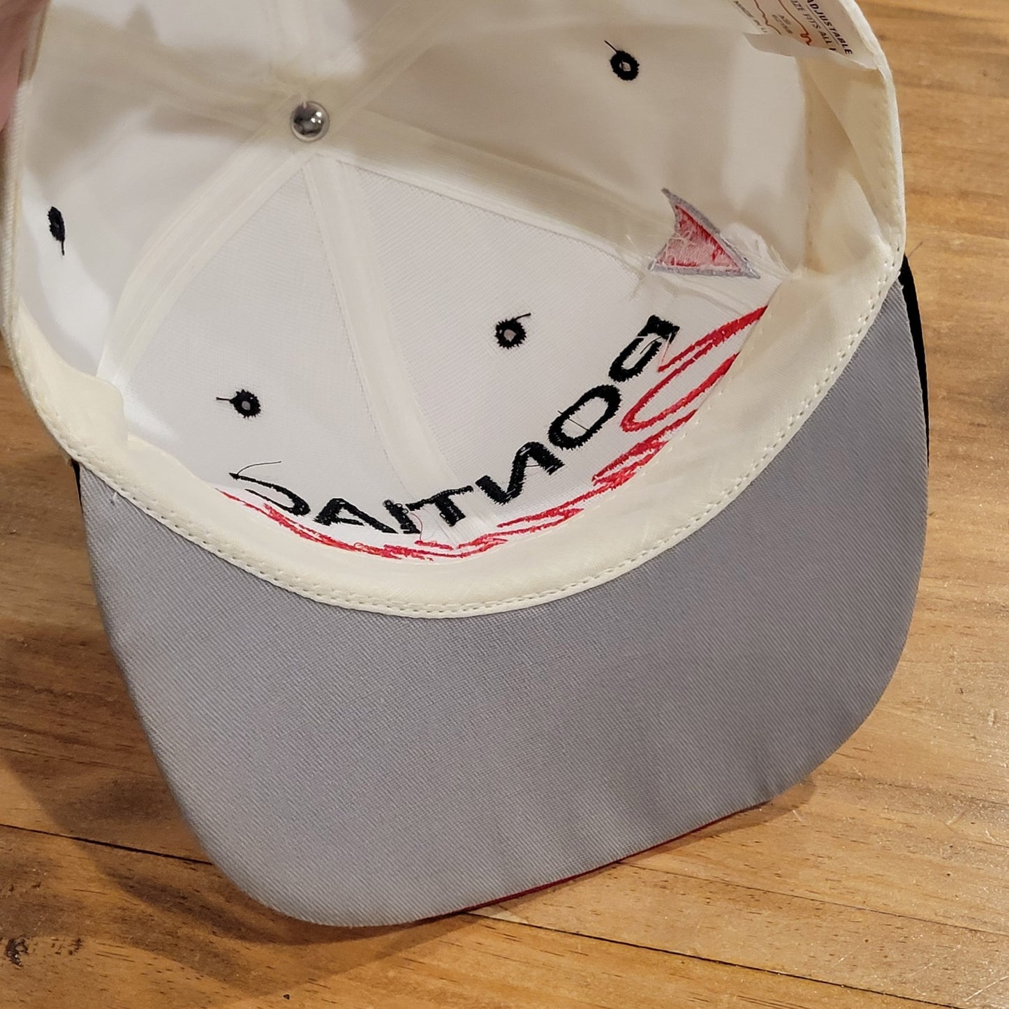 Vintage Pontiac Racing Hat Snapback White Spell Out 90s Car Race Made USA