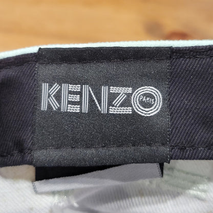 Kenzo X New Era Hat Size 7 1/2 Black White Striped Back Spell Out 59Fifty