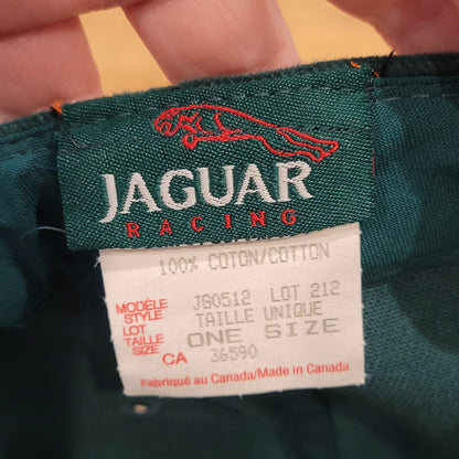 Vintage Jaguar Racing Hat Strap Back Green 90s Y2K Car Race F1 Grand Prix