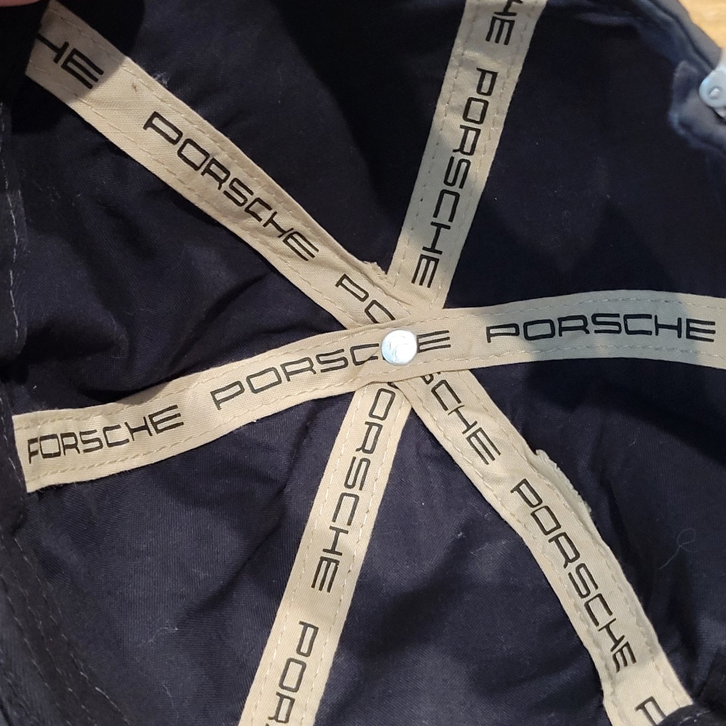 Porsche Hat Cap Strap Back Black Car Race Racing One Size Adjustable