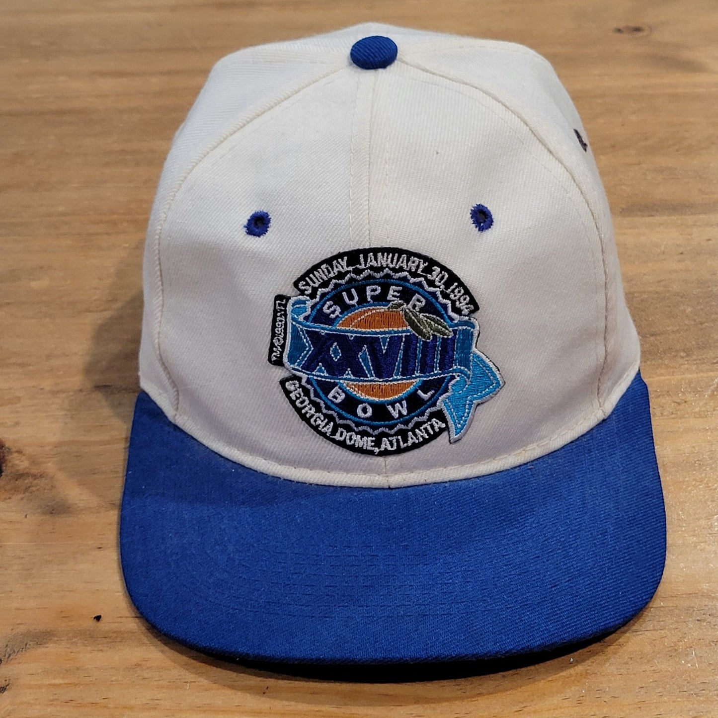 Vintage Super Bowl XXVIII 93-94 Dallas Cowboys Hat Georgia Dome Wool Blend