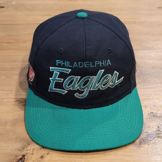 Vintage Philadelphia Eagles Hat Sports Specialties Double Script Black Dome