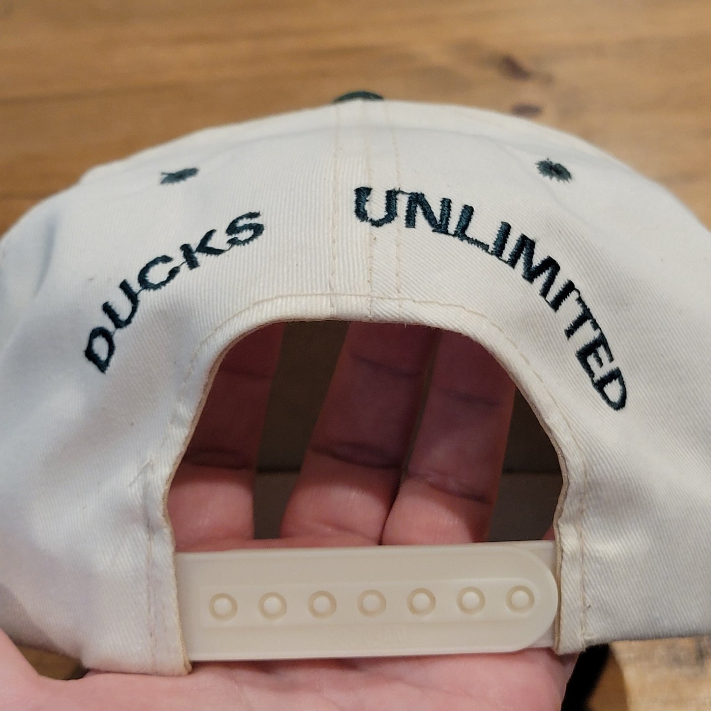 Vintage Ducks Unlimited Hat Snapback White Green DU 90s Embroidered Duck