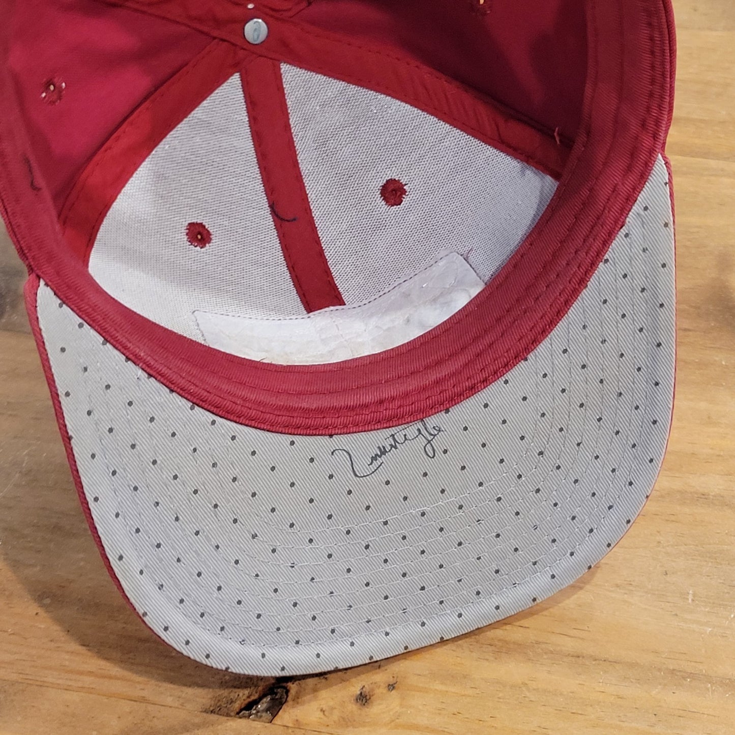 Links Style Golf Hat Snapback Red One Size Patch Golfer Adjustable