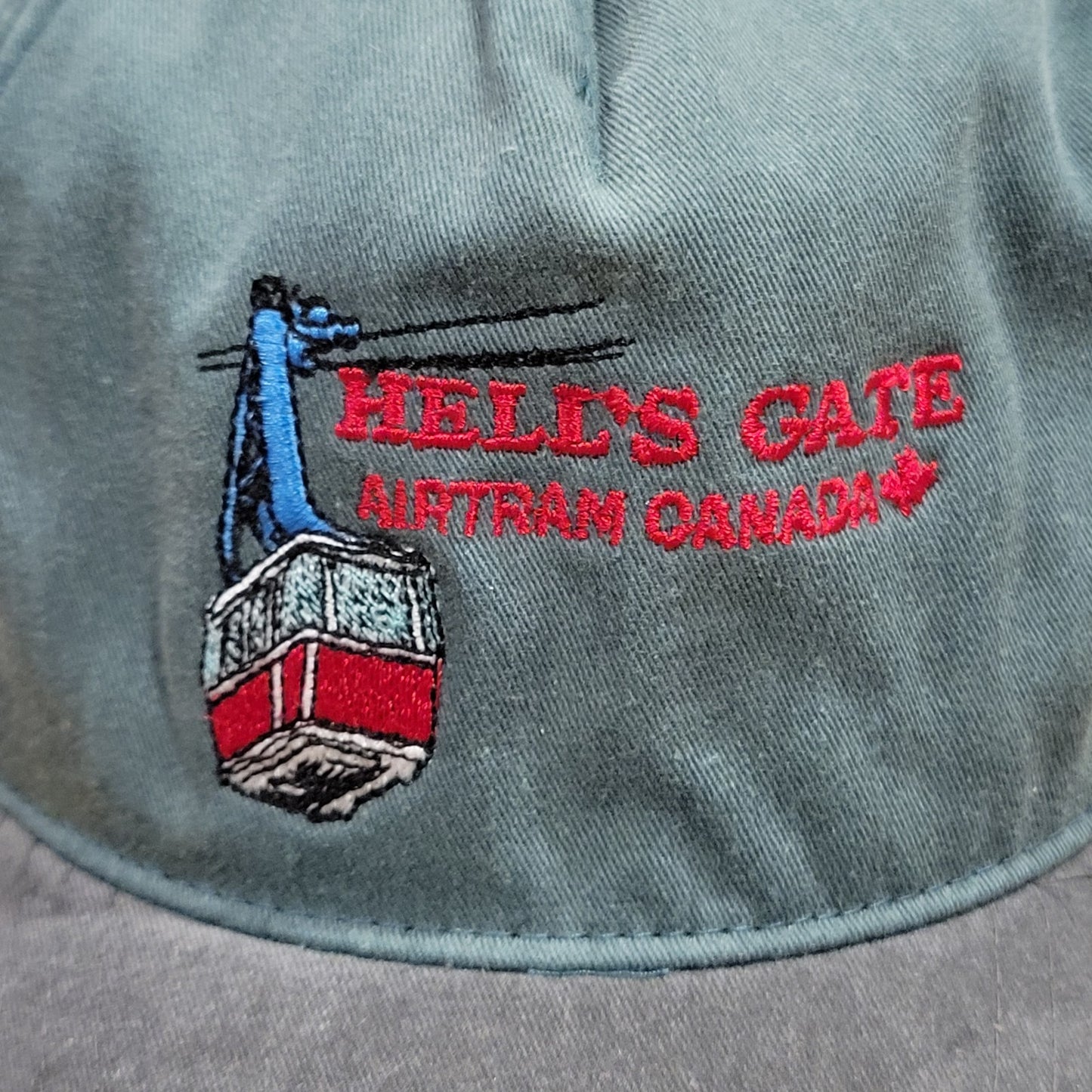 Vintage 80s Hell's Gate Airtram Canada Snapback Hat Fraser Canyon Souvenir Cap