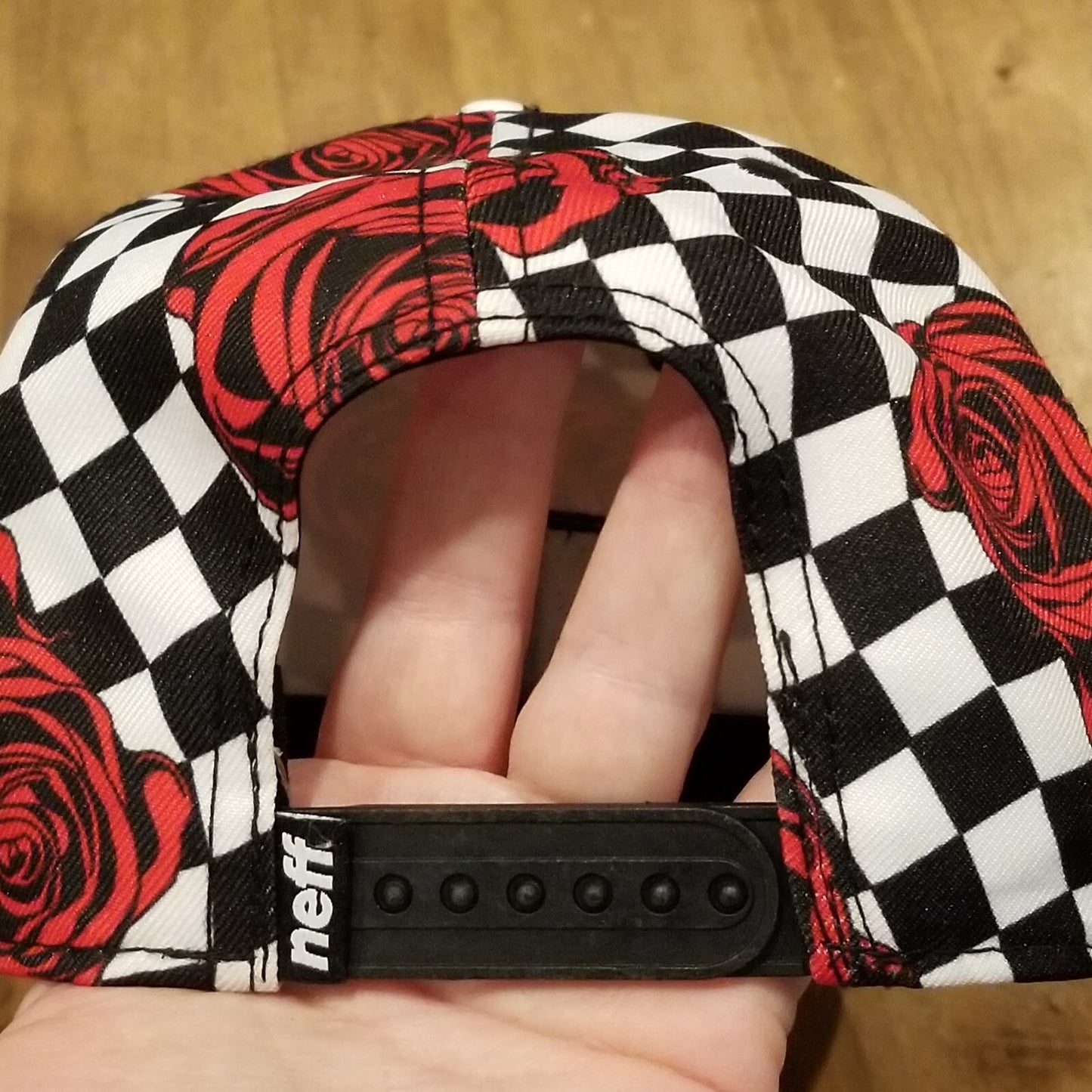 Disney Neff Hat Cap Snapback Checker Rose AOP Allover Skater Skateboarding