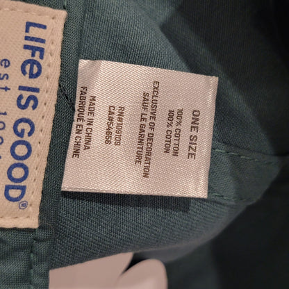 Life Is Good Hat Cap Strap Back Green One Size Chill Vintage Oval Design Dad